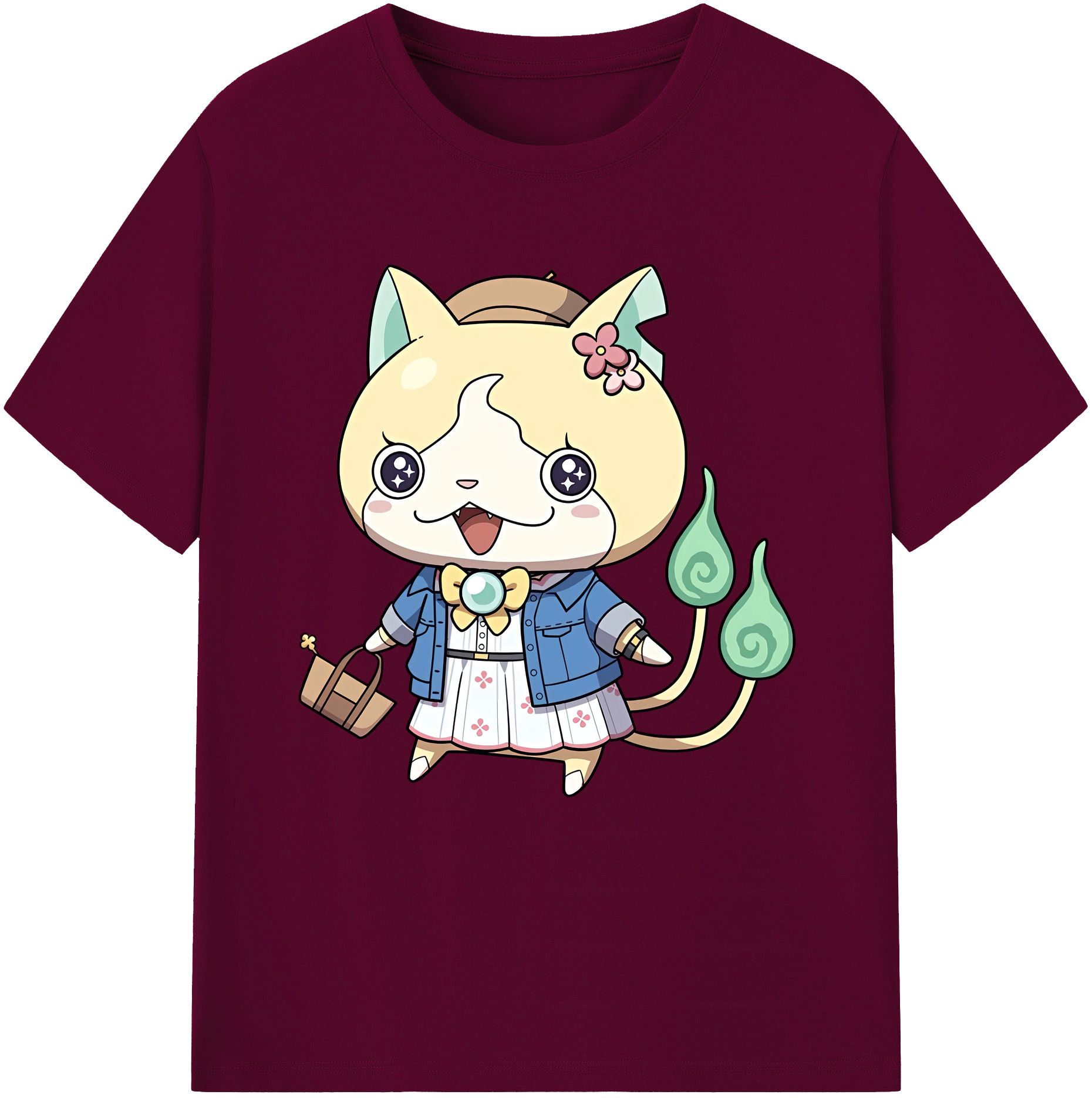 （画像用） 妖怪ウォッチ Yo-kai Watch レディースカジュアルプリントTシャツ（綿100％）